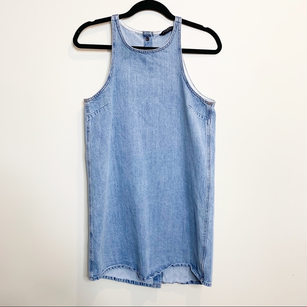 Lucky Brand Light Denim Jumper Overalls Dress Size Small